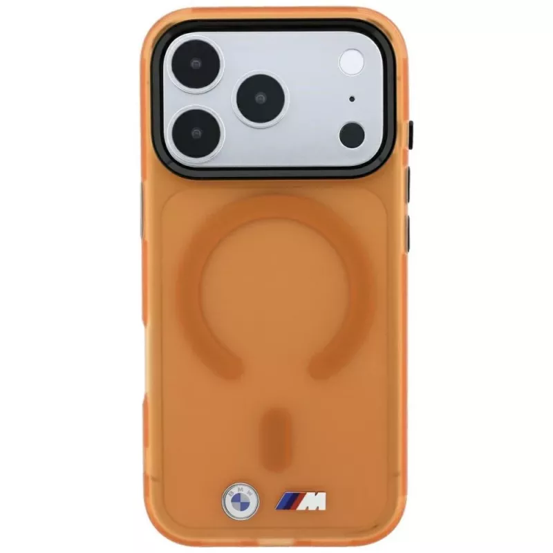 BMW M IML Frosted Metal Logo & Trims MagSafe Hülle für iPhone 18 Pro Max / 17 Pro Max - Orange