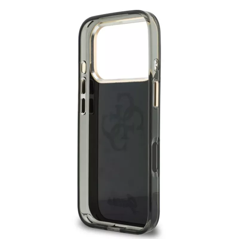GUESS IML 4G Script Metal Hülle für iPhone 18 Pro / 17 Pro - Schwarz