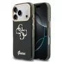 GUESS IML 4G Script Metal Hülle für iPhone 18 Pro / 17 Pro - Schwarz