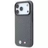 BMW M Carbon Metal Logo MagSafe-Hülle für iPhone 18 Pro Max / 17 Pro Max - Grau
