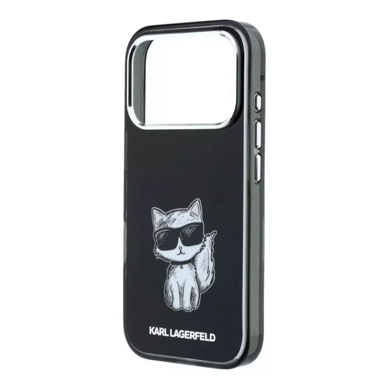 Karl Lagerfeld IML Choupette Body Sketch Print MagSafe-Hülle für iPhone 18 Pro / 17 Pro - Schwarz