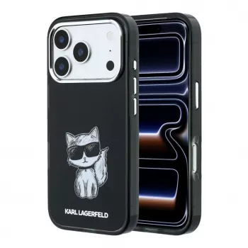 Karl Lagerfeld IML Choupette Body Sketch Print MagSafe-Hülle für iPhone 18 Pro / 17 Pro - Schwarz