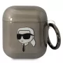 Karl Lagerfeld KLA2HNIKTCK AirPods 1/2 Hülle Schwarz Karl's Head