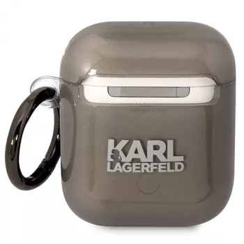 Karl Lagerfeld KLA2HNIKTCK AirPods 1/2 Hülle Schwarz Karl's Head