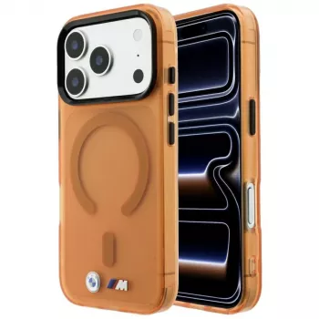 BMW M IML Frosted Metal Logo & Trims MagSafe Hülle für iPhone 18 Pro / 17 Pro - Orange