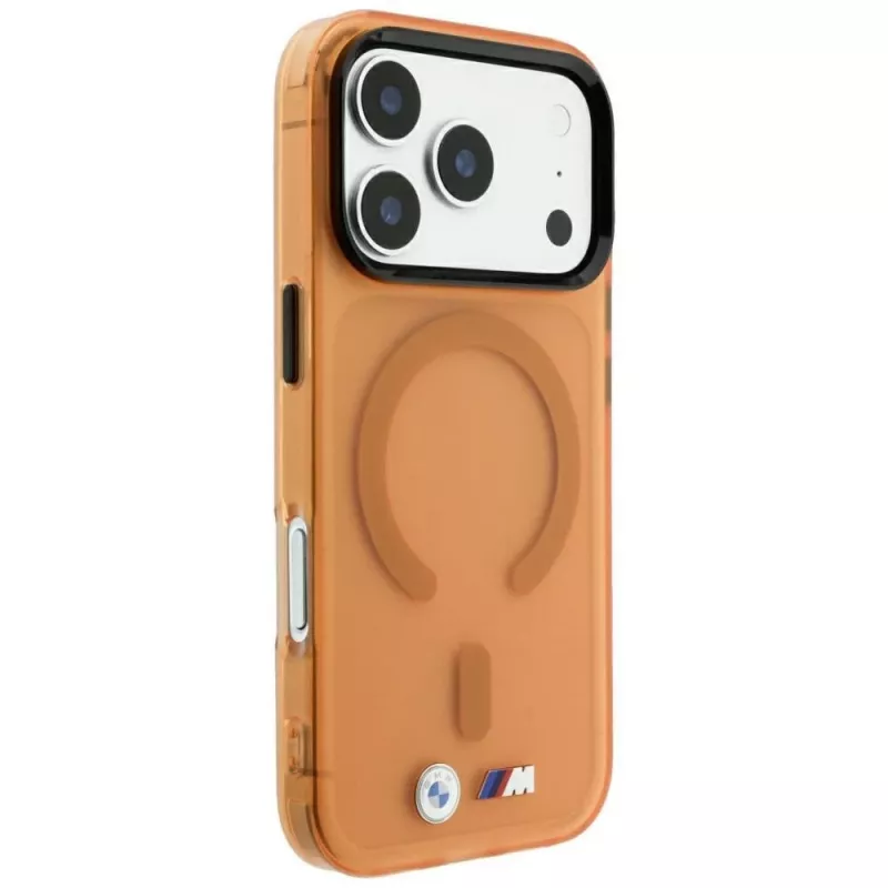 BMW M IML Frosted Metal Logo & Trims MagSafe Hülle für iPhone 18 Pro / 17 Pro - Orange