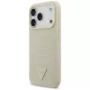 GUESS Croco Triangle Logo MagSafe Hülle für iPhone 17 Pro - Gold