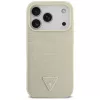 GUESS Croco Triangle Logo MagSafe Hülle für iPhone 17 Pro - Gold