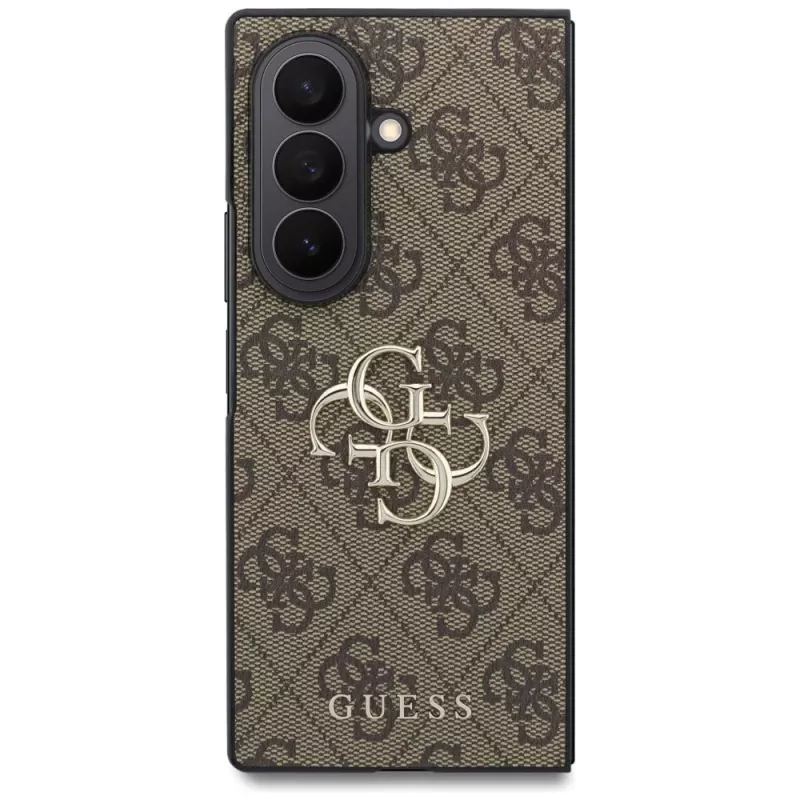 Guess Big 4G Logo Hülle für Samsung Galaxy Z Fold 8 Ultra - Braun