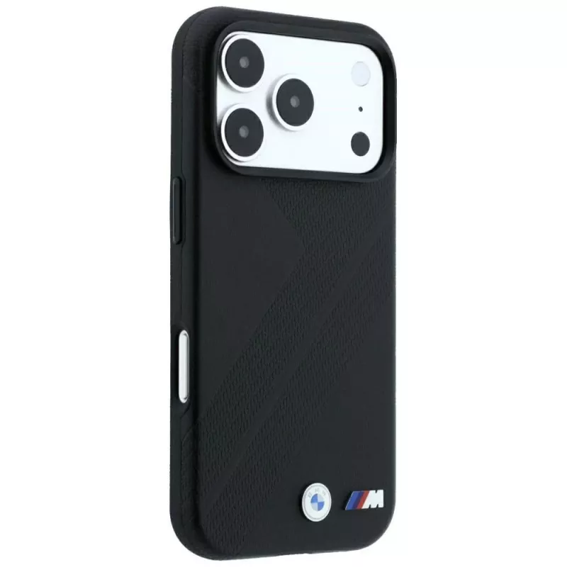BMW M Tire Track Metall-Logo MagSafe-Hülle für iPhone 18 Pro Max / 17 Pro Max - Schwarz