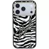 Karl Lagerfeld IML Signature Zebra Glitter MagSafe Hülle für iPhone 18 Pro / 17 Pro - Gold