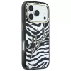 Karl Lagerfeld IML Signature Zebra Glitter MagSafe Hülle für iPhone 18 Pro / 17 Pro - Gold