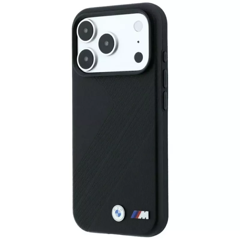 BMW M Tire Track Metal Logo MagSafe-Hülle für iPhone 18 Pro / 17 Pro - Schwarz