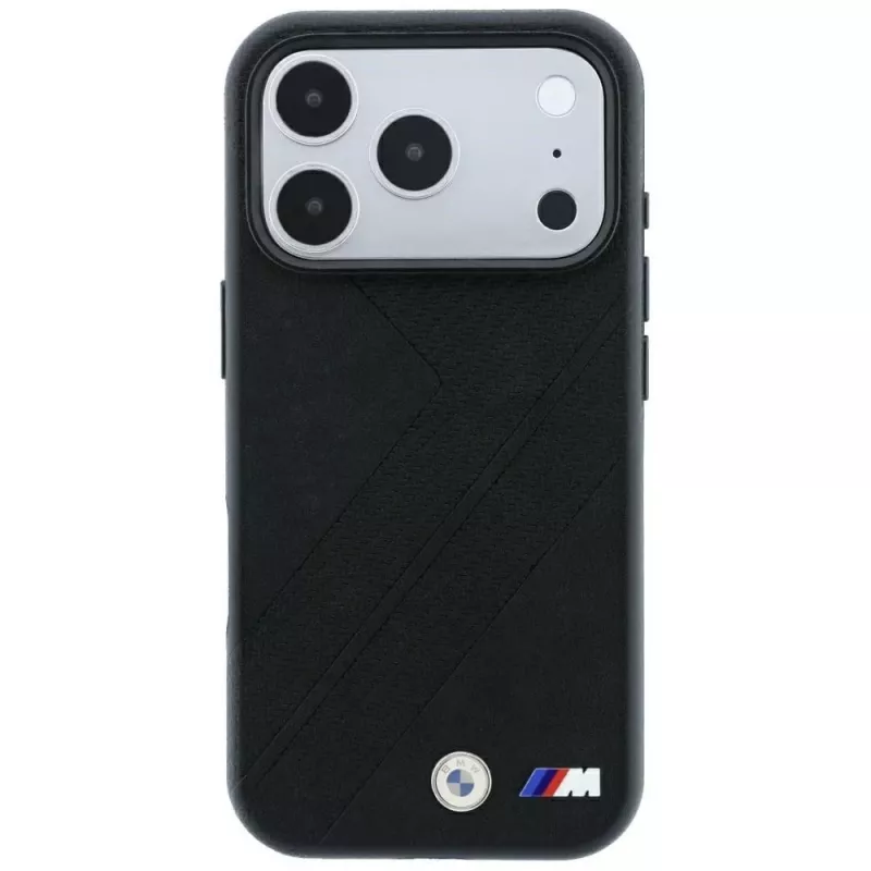 BMW M Tire Track Metal Logo MagSafe-Hülle für iPhone 18 Pro / 17 Pro - Schwarz