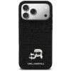 Karl Lagerfeld Rhinestones Karl & Choupette Pin Hülle für iPhone 17 Pro Max - Schwarz