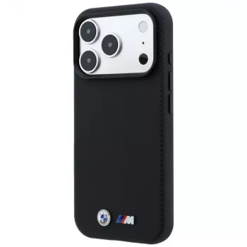 BMW M Quadrille Kevlar Metall-Logo MagSafe Hülle für iPhone 18 Pro / 17 Pro - Schwarz