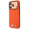 BMW M Quadrille Kevlar MagSafe-Hülle für iPhone 17 Pro Max / 18 Pro Max – Orange mit Metall-Logo