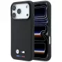 BMW M Quadrille Kevlar Tricolor & Metall-Logo MagSafe Case für iPhone 18 Pro / 17 Pro - Schwarz