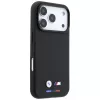 BMW M Quadrille Kevlar Tricolor & Metall-Logo MagSafe Case für iPhone 18 Pro / 17 Pro - Schwarz