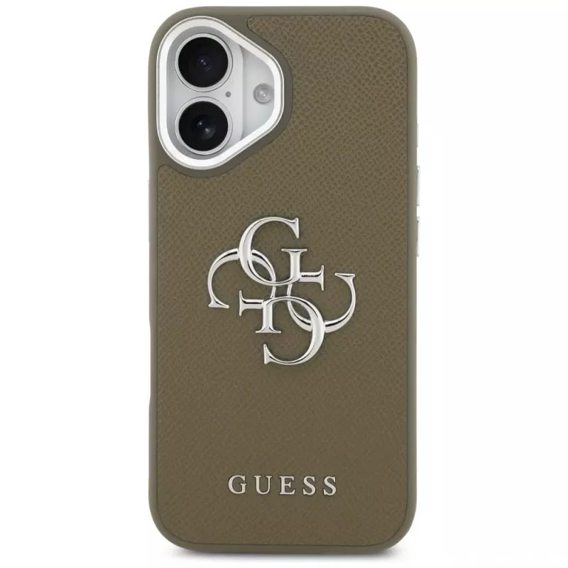 Guess Grained Big 4G Classic Logo Hülle für Apple iPhone 17 - Braun