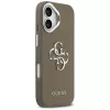 Guess Grained Big 4G Classic Logo Hülle für Apple iPhone 17 - Braun