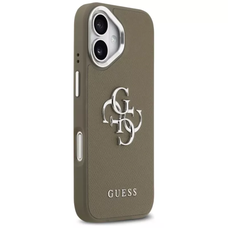 Guess Grained Big 4G Classic Logo Hülle für Apple iPhone 17 - Braun