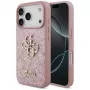 GUESS Fixed Glitter Big 4G Hülle für iPhone 18 Pro / 17 Pro – Pink