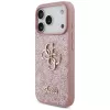 GUESS Fixed Glitter Big 4G Hülle für iPhone 18 Pro / 17 Pro – Pink