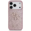 GUESS Fixed Glitter Big 4G Hülle für iPhone 18 Pro / 17 Pro – Pink