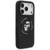 Karl Lagerfeld Silikon Karl & Choupette Ring MagSafe Hülle für iPhone 17 Pro Max - Schwarz