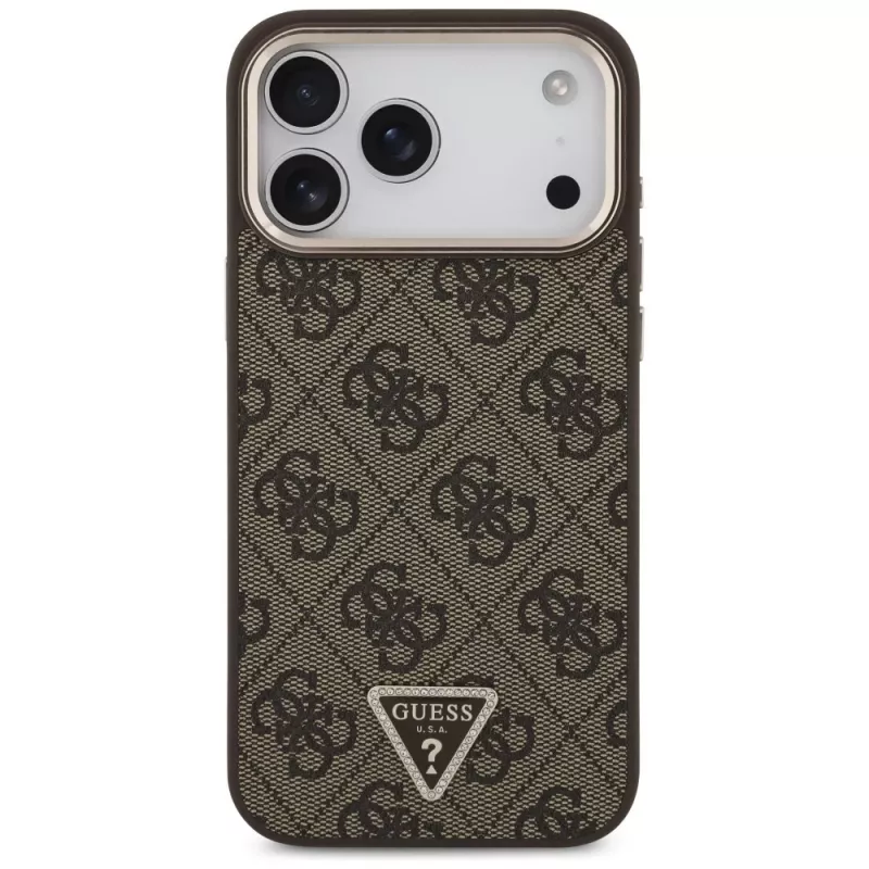 GUESS 4G Triangle Logo MagSafe-Hülle für iPhone 18 Pro Max / 17 Pro Max - Braun