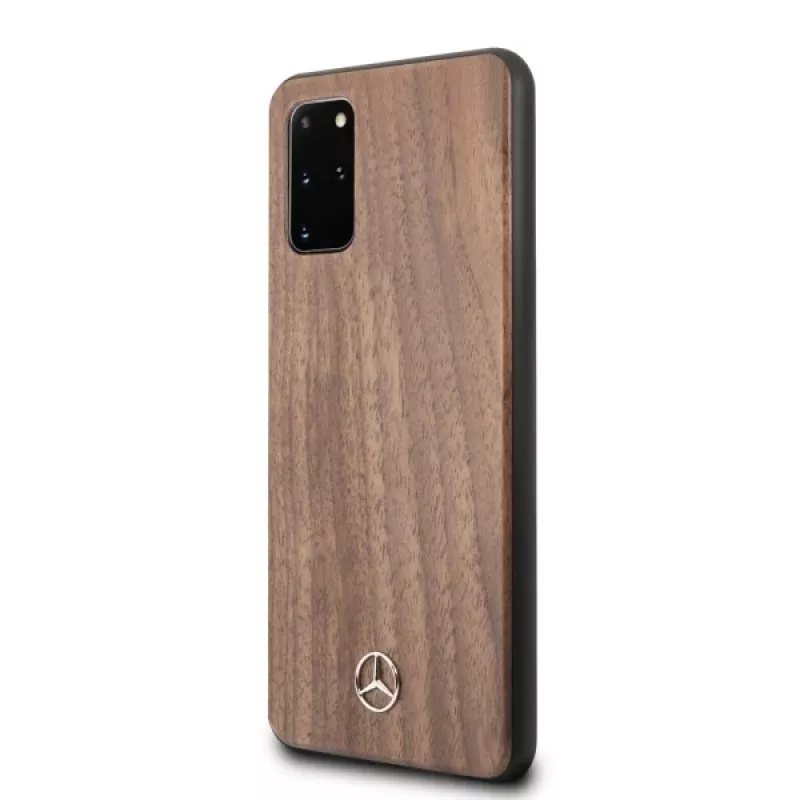Mercedes-Benz Wood Line Walnuss Hartschale für Samsung Galaxy S20+ (SM-G985) - Braun