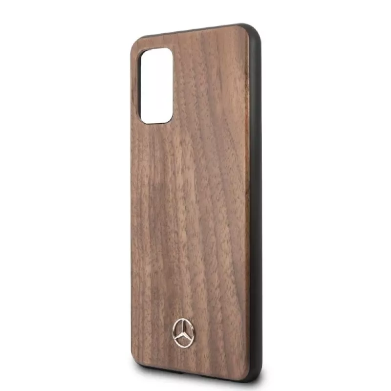 Mercedes-Benz Wood Line Walnuss Hartschale für Samsung Galaxy S20+ (SM-G985) - Braun