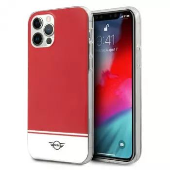 MINI MORRIS Mini MIHCP12MPCUBIRE iPhone 12/12 Pro 6,1 Zoll Rote Hartschale Stripe Collection
