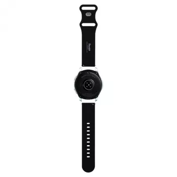 Hello Kitty Silikon-Armband mit Kitty-Kopf für Smartwatches, 22 mm, Schwarz