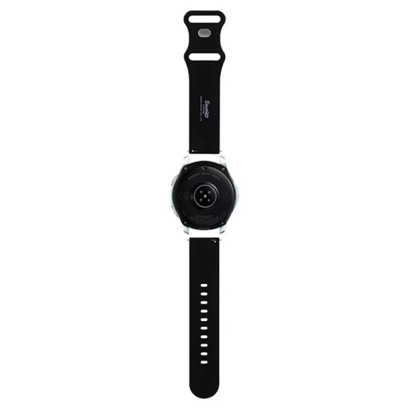Hello Kitty Silikon-Armband mit Kitty-Kopf für Smartwatches, 22 mm, Schwarz