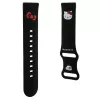 Hello Kitty Silikon-Armband mit Kitty-Kopf für Smartwatches, 22 mm, Schwarz