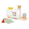 Janod Pure Sensorik-Box aus Holz mit Tüchern - Feinmotorik-Spielzeug für Kleinkinder ab 12 Monaten