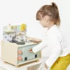 Janod Shiny Grandma Holz-Spielküche mit 9 Zubehörteilen, Pink/Grau