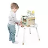 Janod Shiny Grandma Holz-Spielküche mit 9 Zubehörteilen, Pink/Grau