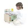 Janod Shiny Grandma Holz-Spielküche mit 9 Zubehörteilen, Pink/Grau