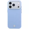 BMW Sign Deboss Quilted Metal Logo MagSafe Hülle für iPhone 17 Pro / 18 Pro - Blau