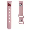 Hello Kitty Universelles Silikon-Armband mit Kitty-Kopf-Motiv, Pink, 20 mm