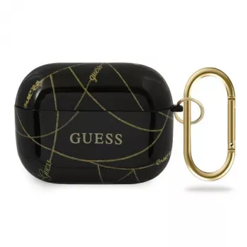 GUESS AirPods Pro Hülle Schwarz Gold Chain Collection