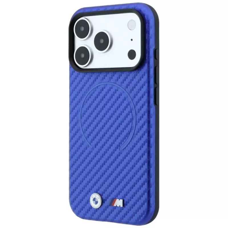 BMW M Carbon Printed Ring MagSafe Hülle für iPhone 18 Pro / 17 Pro - Blau