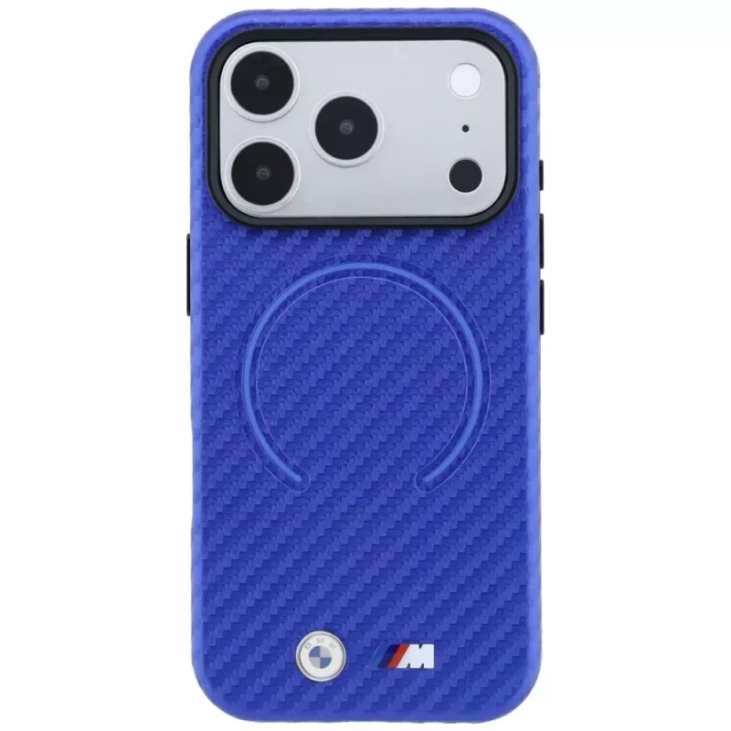 BMW M Carbon Printed Ring MagSafe Hülle für iPhone 18 Pro / 17 Pro - Blau