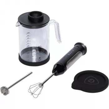 Graef MS 202 Induktions-Milchaufschäumer, 200 ml Aufschäumen / 350 ml Erhitzen, Edelstahl, Silber