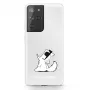 Karl Lagerfeld KLHCS21LCFNRC Galaxy S21 Ultra Transparente Hartschale mit Choupette Fun Design