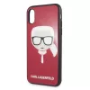 Karl Lagerfeld KLHCPXDLHRE iPhone X/Xs Iconic Glitter Karl's Head Hülle Rot