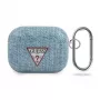 GUESS Jeans Collection Hellblaue AirPods Pro Hülle mit Karabiner
